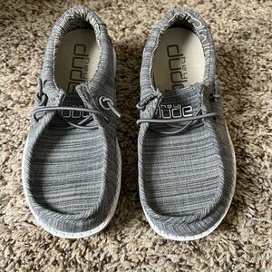 Hey Dude Charcoal Knit Loafers
